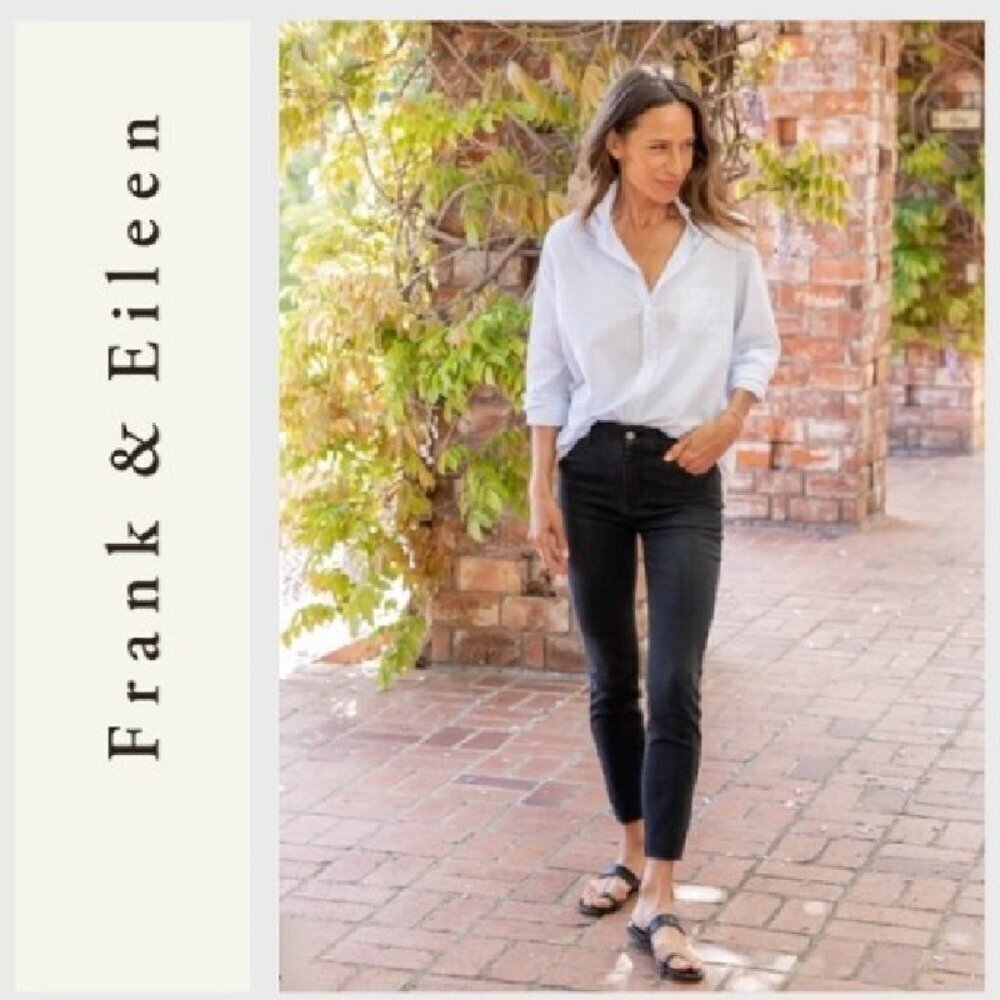 Frank And Eileen Sligo Jeans Women’s Size 27 Black 1991 Wash Raw Hem